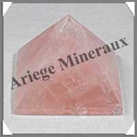 QUARTZ ROSE - PYRAMIDE - 52x52x40 mm - 115 grammes - C012