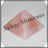 QUARTZ ROSE - PYRAMIDE - 55x55x40 mm - 130 grammes - C013