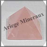 QUARTZ ROSE - PYRAMIDE - 44x44x36 mm - 78 grammes - C017