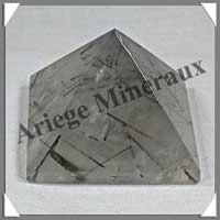 QUARTZ TOURMALINE - PYRAMIDE - 54x54x42 mm - 135 grammes - C002