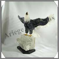 AIGLE 'Ailes Ouvertes'  (Corps en ONYX NOIR) - 300 mm - A001