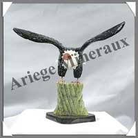 AIGLE 'Ailes Ouvertes'  (Corps en ONYX NOIR) - 180 mm - A001