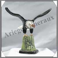 AIGLE 'Ailes Ouvertes'  (Corps en ONYX NOIR) - 150 mm - A002