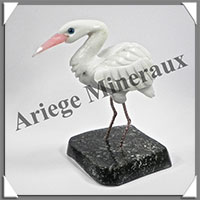 AIGRETTE (Corps en ONYX BLANC) - 110x90x70 mm - A006
