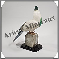 CACATOES  1 Crte (Corps en ONYX BLANC) - 130x100x60 mm - A004