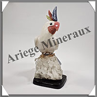 CACATOES  3 Crtes (Corps en ONYX BLANC) - 140x85x75 mm - A009