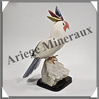 CACATOES  3 Crtes (Corps en ONYX BLANC) - 140x85x75 mm - A009