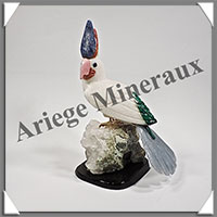 CACATOES  3 Crtes (Corps en ONYX BLANC) - 140x100x70 mm - A011