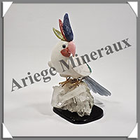 CACATOES  3 Crtes (Corps en ONYX BLANC) - 140x100x70 mm - A011