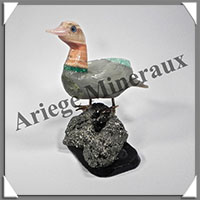 CANARD (Corps en ONYX SARDOINE) - 95x90x80 mm - A021