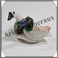 CANARDS Couple - Socle QUARTZ - 55x45x45 mm - A001