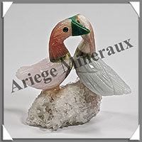 CANARDS Couple - Socle QUARTZ - 60x55x25 mm - A002