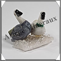 CANARDS Couple - Socle QUARTZ - 50x45x40 mm - A003