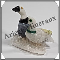 CANARDS Couple - Socle QUARTZ - 50x45x40 mm - A003