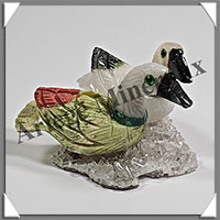 CANARDS Couple - Socle QUARTZ - 55x45x45 mm - A004