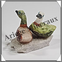 CANARDS Couple - Socle QUARTZ - 60x45x30 mm - A005