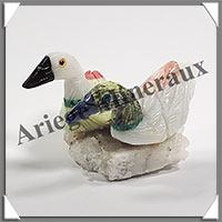 CANARDS Couple - Socle QUARTZ - 55x45x40 mm - A006