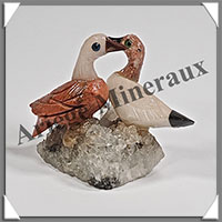 CANARDS Couple - Socle QUARTZ - 55x45x35 mm - A007