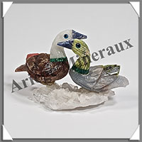 CANARDS Couple - Socle QUARTZ - 70x40x40 mm - A008