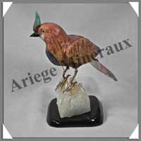 CARDENAL 'Bec Droit' (Corps en JASPE PAYSAGE) - 115 mm - A003