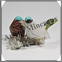 CHAUCHINS Couple - Socle QUARTZ - 75x60x40 mm - A007