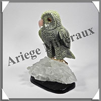 CHOUETTE (Corps en SERPENTINE) - 110x80x75 mm - A019