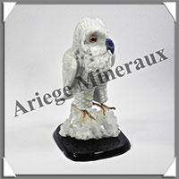 CHOUETTE (Corps en ONYX BLANC) - 115x72x60 mm - A020