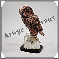 CHOUETTE (Corps en LEOPARDITE) - 125x75x65 mm - A024