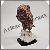 CHOUETTE (Corps en LEOPARDITE) - 125x75x65 mm - A024