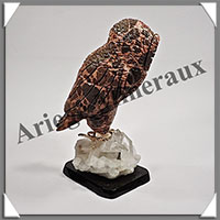 CHOUETTE (Corps en LEOPARDITE) - 125x75x65 mm - A024