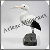 CIGOGNE (Corps en ONYX BLANC) - 130x90x70 mm - A002