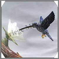 COLIBRI sur FLEUR (Corps en LAPIS LAZULI) - 220 mm - A001