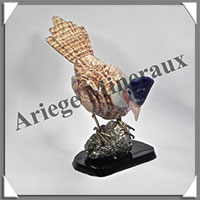 FAISAN (Corps en JASPE PAYSAGE) - 140x130x80 mm - A004