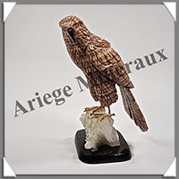 FAUCON (Corps en JASPE PAYSAGE) - 135x90x70 mm - A007