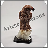 FAUCON (Corps en JASPE PAYSAGE) - 135x90x70 mm - A007