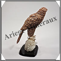 FAUCON (Corps en JASPE PAYSAGE) - 135x90x70 mm - A007