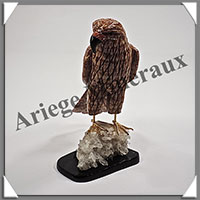 FAUCON (Corps en JASPE PAYSAGE) - 125x95x90 mm - A008