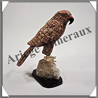 FAUCON (Corps en JASPE PAYSAGE) - 125x95x90 mm - A008