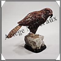 FAUCON (Corps en JASPE PAYSAGE) - 130x120x110 mm - A009