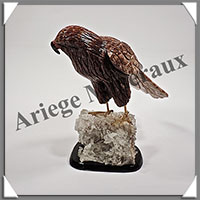 FAUCON (Corps en JASPE PAYSAGE) - 130x120x110 mm - A009