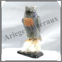 HIBOU (Corps en CELESTINE) - 120 mm - A005