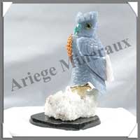 HIBOU (Corps en CELESTINE) - 110 mm - A007