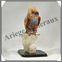 HIBOU (Corps en ARAGONITE) - 135x70x70 mm - A011