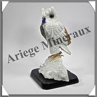 HIBOU (Corps en ONYX BLANC) - 120x70x70 mm - A012