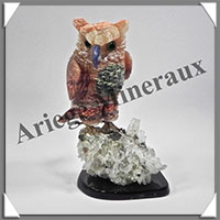 HIBOU (Corps en ARAGONITE) - 125x65x60 mm - A013