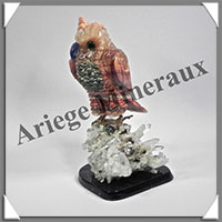 HIBOU (Corps en ARAGONITE) - 125x65x60 mm - A013