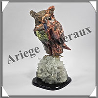 HIBOU (Corps en LEOPARDITE) - 135x75x65 mm - A014