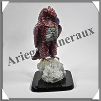 HIBOU (Corps en ARAGONITE Fonce) - 120x70x65 mm - A015