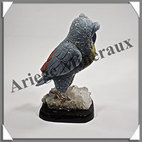 HIBOU (Corps en CELESTINE) - 120x70x65 mm - A017