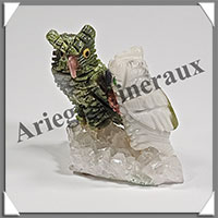 HIBOUX Couple - Socle QUARTZ - 50x45x25 mm - A015